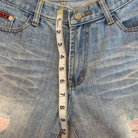 N&P distressed jeans.  Sz 28-29 US.  Bought in Italy - Euro size 42.  32” long - Picture 4 of 8